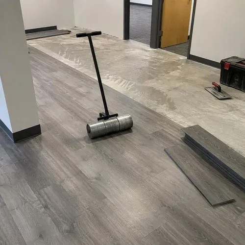Commercial LVT installed in a Waterloo tech office