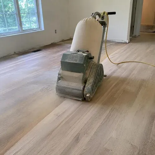 Sanding original hardwood in an older Kitchener home
